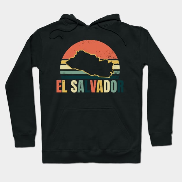 El Salvador Shirt | Vintage Retro Sunset Gift Hoodie by Gawkclothing